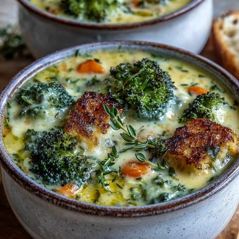 Roasted Broccoli Cheddar Soup