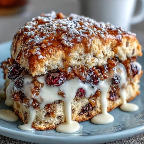 Buttery sourdough scones bursting with blueberries and lemon zest, their crisp edges and tender crumb inviting you to take a bite.  