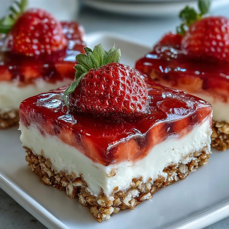 Taste summer with creamy, fruity strawberry pretzel salad bars, perfectly chilled.