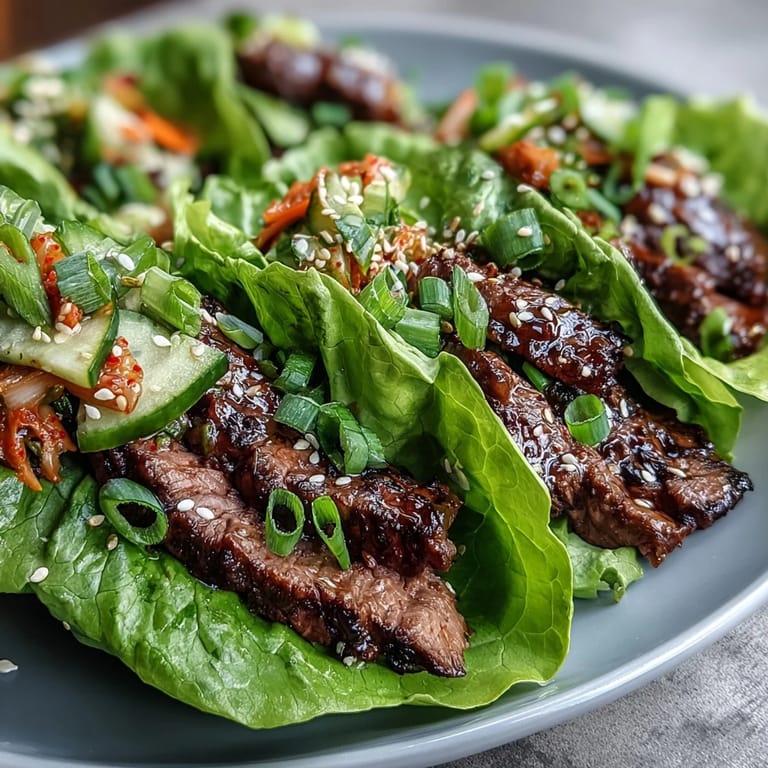 Savory Korean BBQ beef wraps, a fresh and flavorful taste explosion.