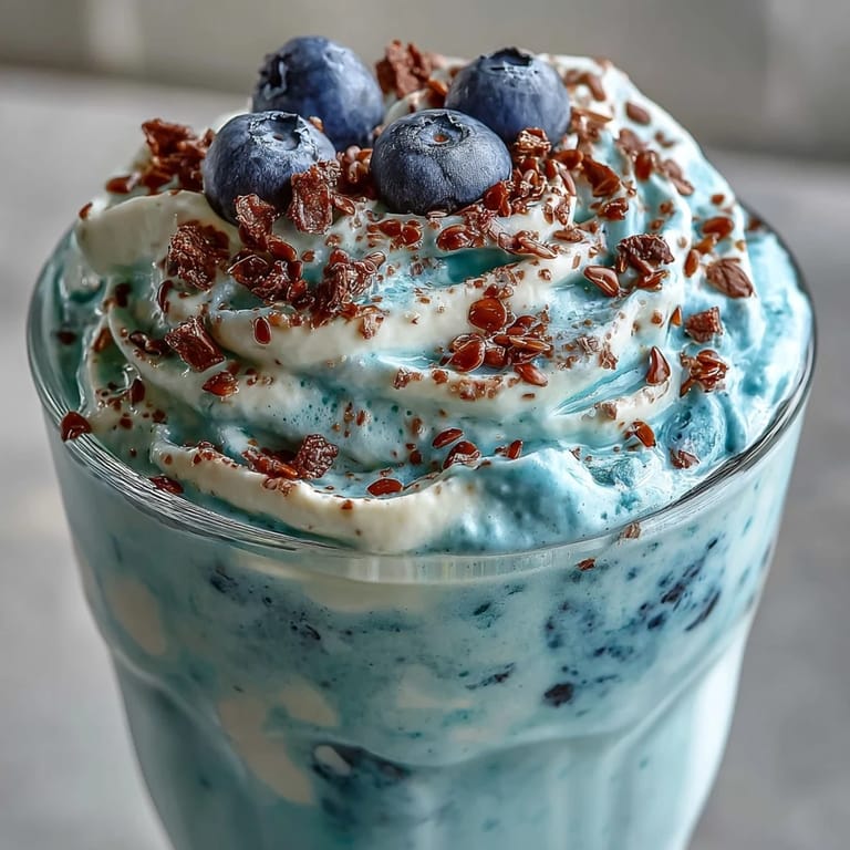 Enjoy this refreshing blueberry flaxseed kefir smoothie, a healthy morning boost.
