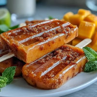 Vibrant mango chamoy popsicles with Tajin, a perfect spicy-sweet frozen summer treat.